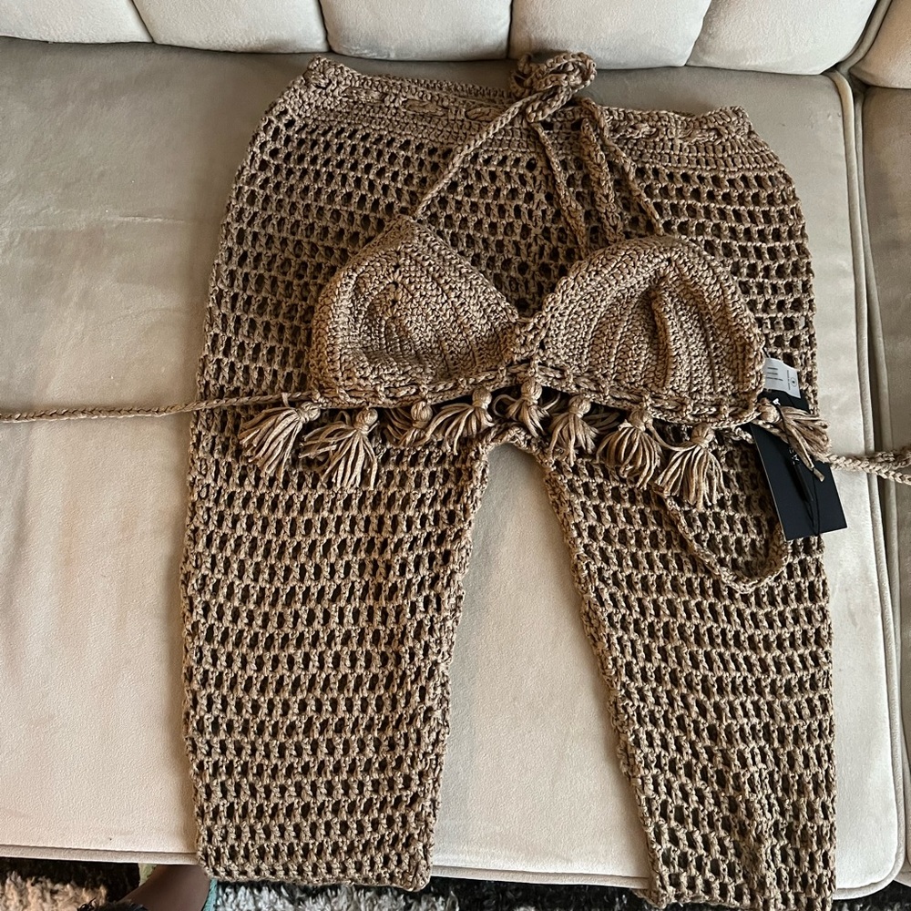 Beach/Vacation Set from Fashion Nova, Taupe, Never Worn
